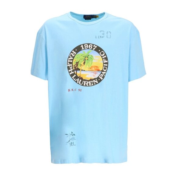 Polo Ralph Lauren Mens Medium Neptune Classic Fit Jersey Pacific Graphic T-Shirt - Picture 3 of 14